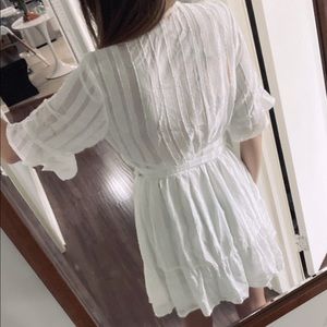 White short sleeve mini dress